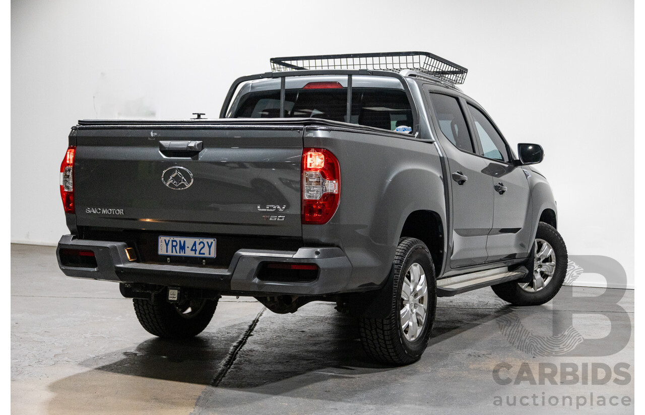 6/2018 Ldv T60 PRO (4x4) SK8C Double Cab Utility Grey Turbo Diesel 2.8L