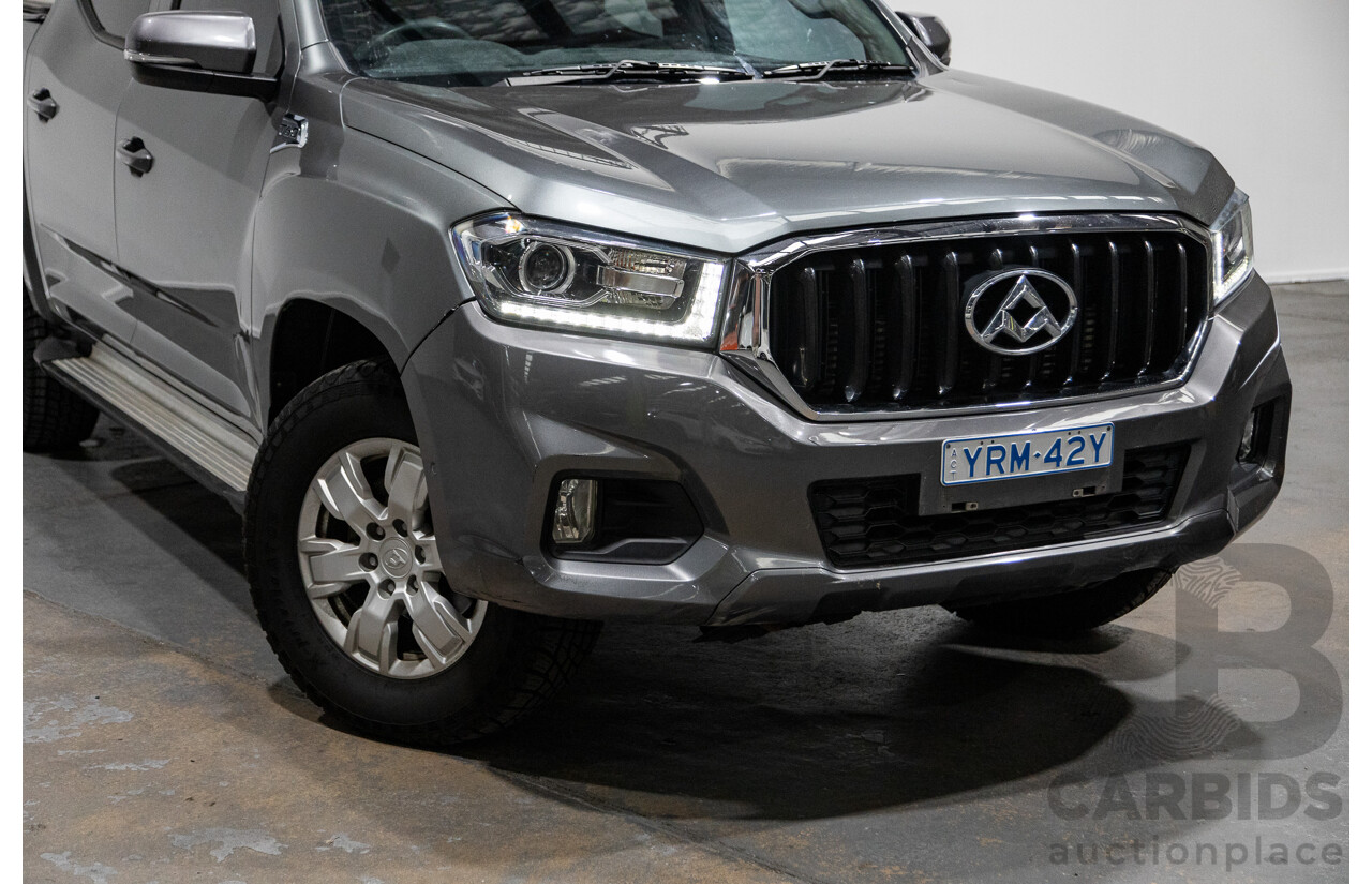 6/2018 Ldv T60 PRO (4x4) SK8C Double Cab Utility Grey Turbo Diesel 2.8L