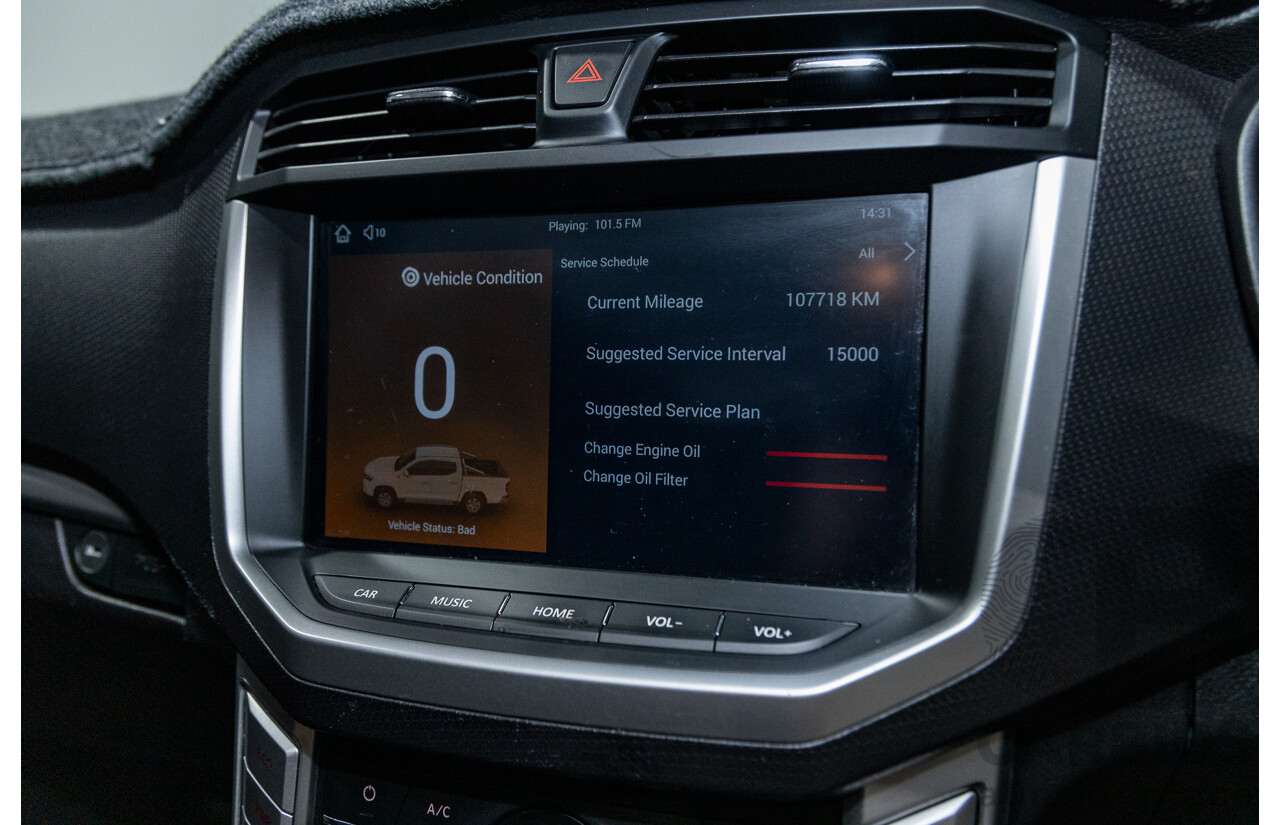 6/2018 Ldv T60 PRO (4x4) SK8C Double Cab Utility Grey Turbo Diesel 2.8L