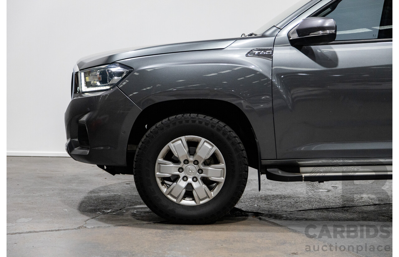 6/2018 Ldv T60 PRO (4x4) SK8C Double Cab Utility Grey Turbo Diesel 2.8L