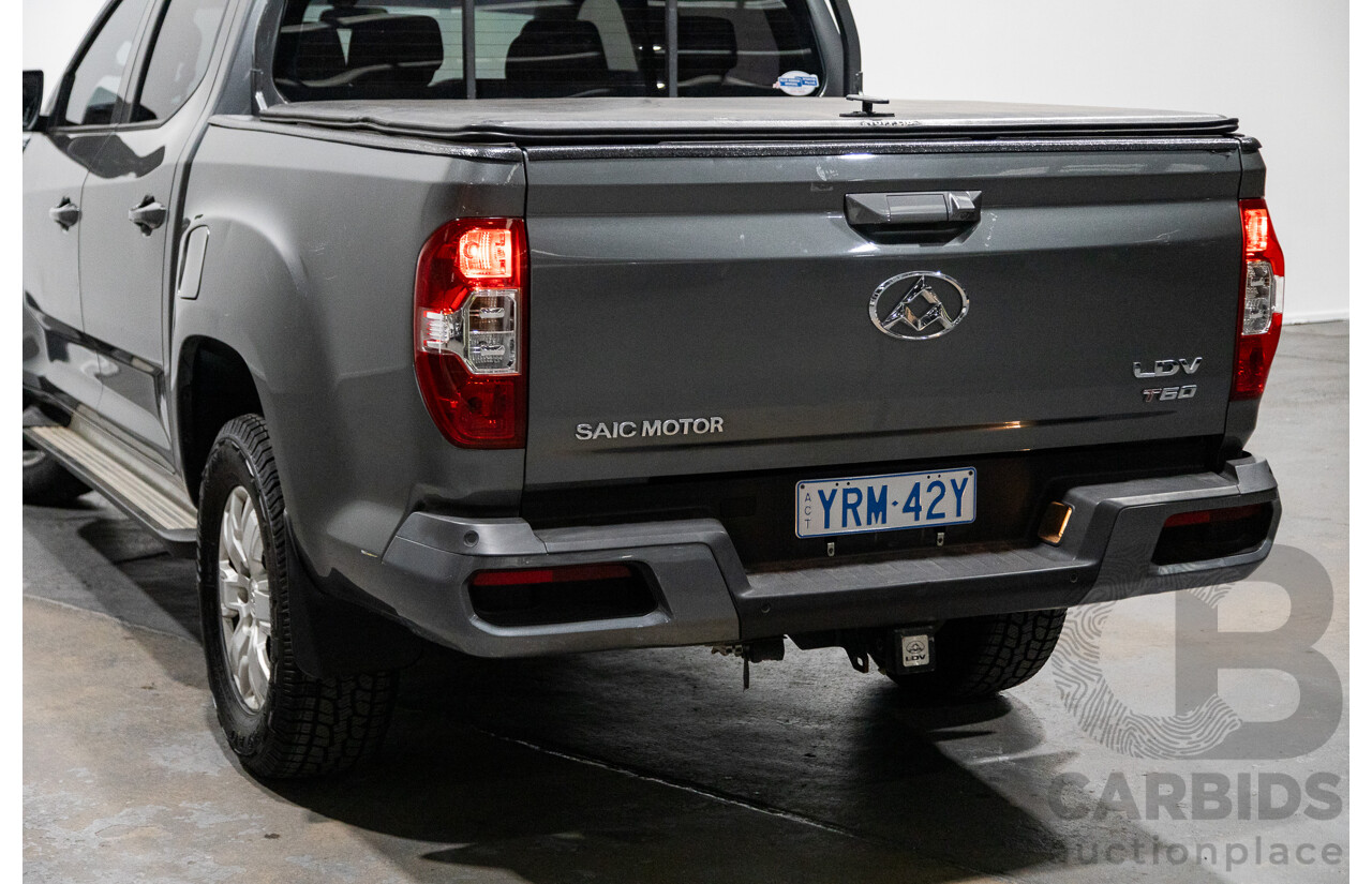 6/2018 Ldv T60 PRO (4x4) SK8C Double Cab Utility Grey Turbo Diesel 2.8L