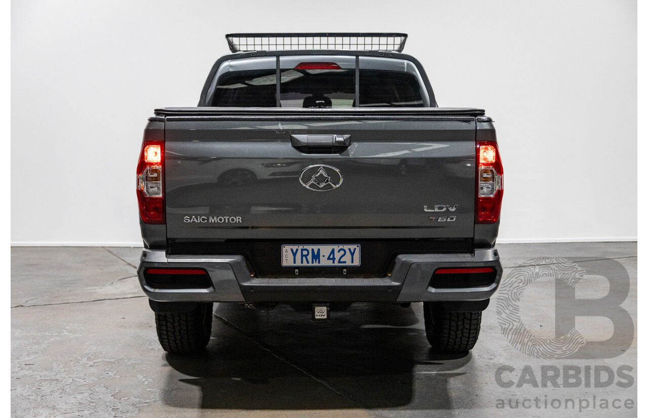 6/2018 Ldv T60 PRO (4x4) SK8C Double Cab Utility Grey Turbo Diesel 2.8L