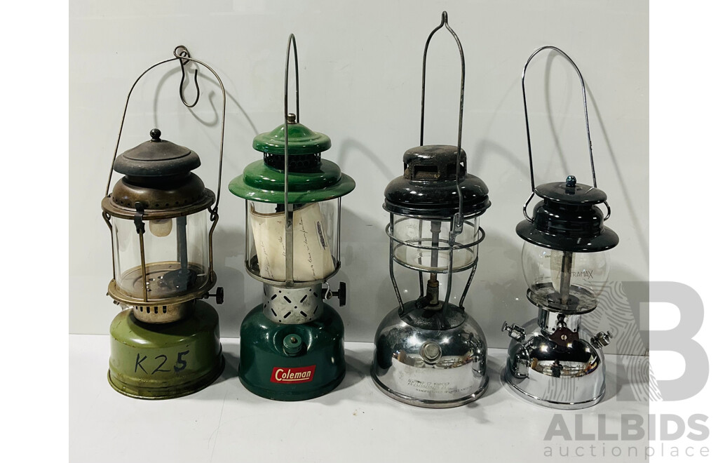 Collection of Vintage and Other Kerosene Lamp Including Tilley Lamp and More