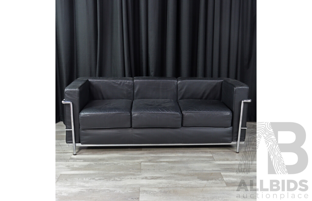 Replica Cassina 'LC3' Three Piece Lounge Suite