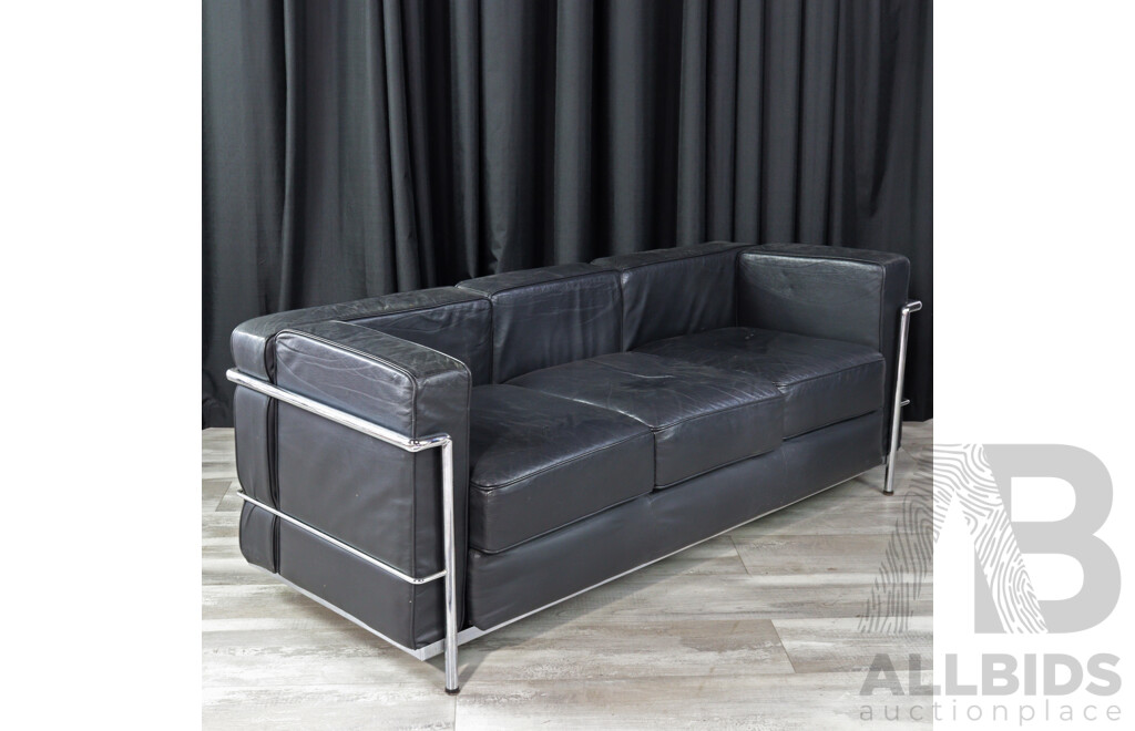 Replica Cassina 'LC3' Three Piece Lounge Suite
