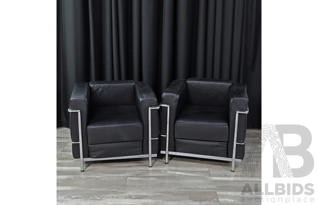 Replica Cassina 'LC3' Three Piece Lounge Suite