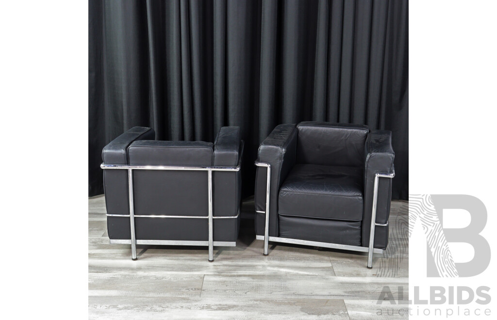 Replica Cassina 'LC3' Three Piece Lounge Suite