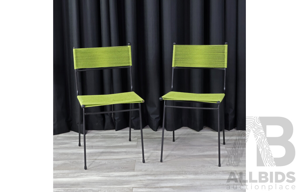 Pair of Meadmore Corded Chairs by Clement Meadmore