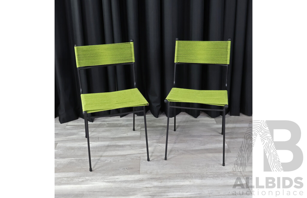Pair of Meadmore Corded Chairs by Clement Meadmore