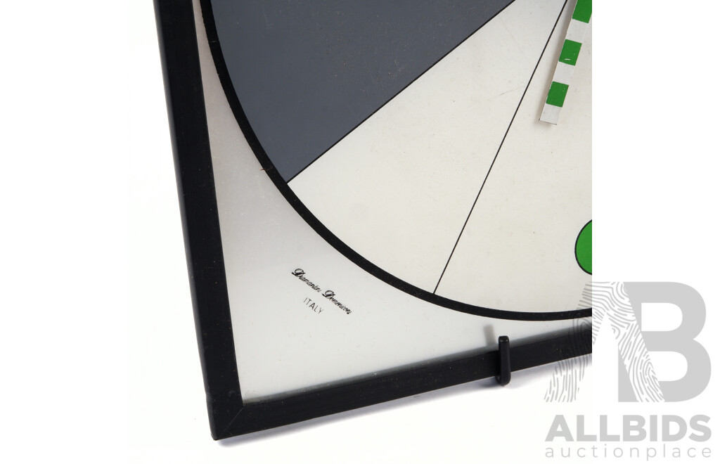 Retro 1980s Italian Diamantini Domeniconi Diamond Wall Clock