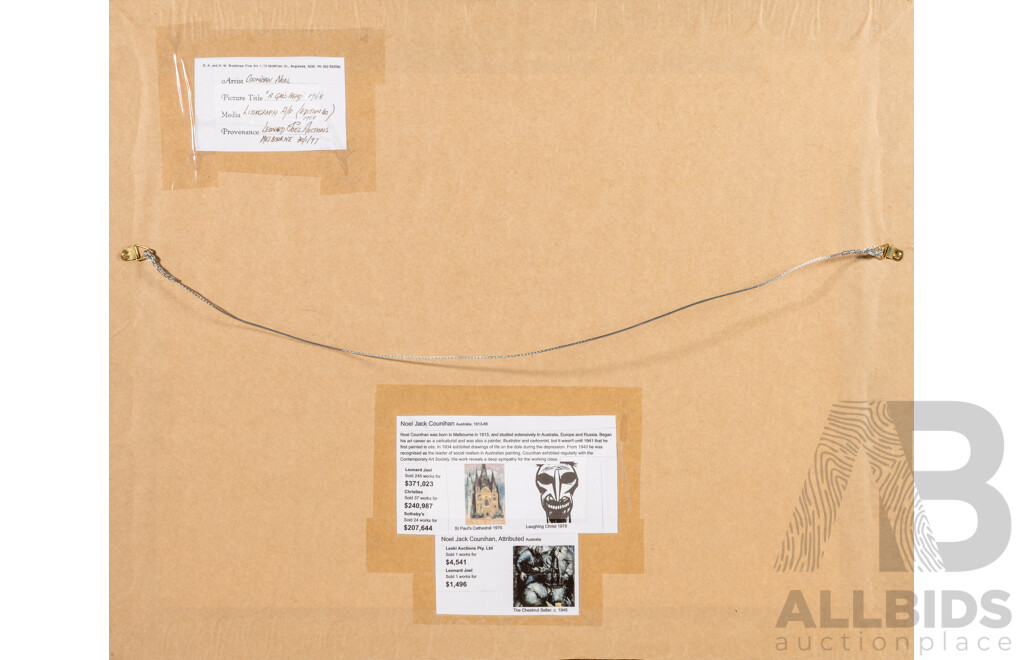 Noel Counihan, (20th Century, Australian, 1913-1986), Â Girl's Head (1968), Lithograph, 57 x 70 cm (frame)