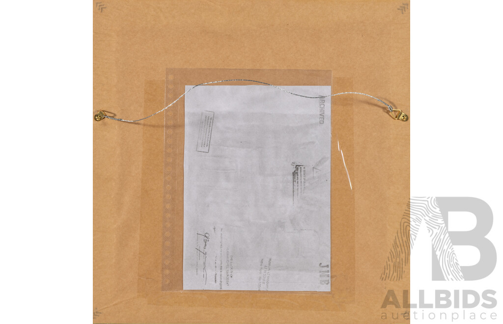 (After) Jean-Michel Basquiat, (20th Century, American, 1960-1988), Untitled Dog Icon, Coloured Pigment on Paper, 44 x 44 cm (frame)