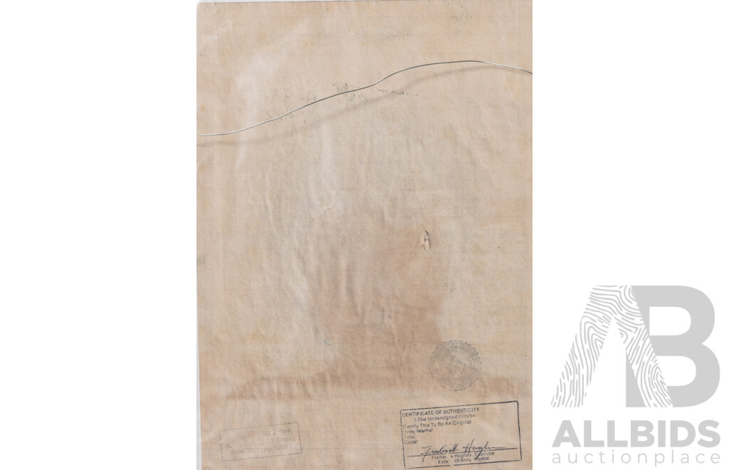 (After) Jean-Michel Basquiat, (20th Century, American, 1960-1988), Untitled Dog Icon, Coloured Pigment on Paper, 44 x 44 cm (frame)