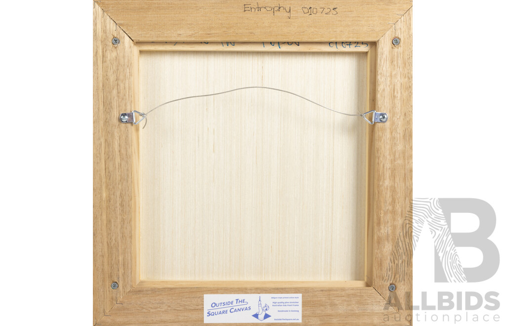 Constantine Popov, (20th Century, Russian-Australian, 1962-), Entropy (2025), Original Acrylic on Wood Panel, 33 X 33 Cm (frame)