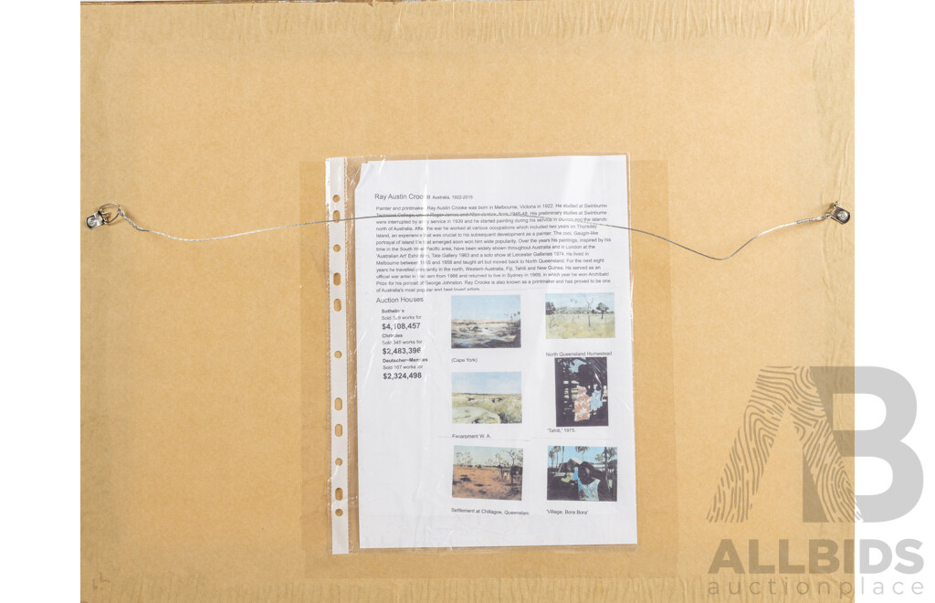 Ray Crooke, (20th Century, Australian, 1922-2015), Fijian Fisherman, Editioned & Signed Collagraph Print, 47 x 60 cm (frame)