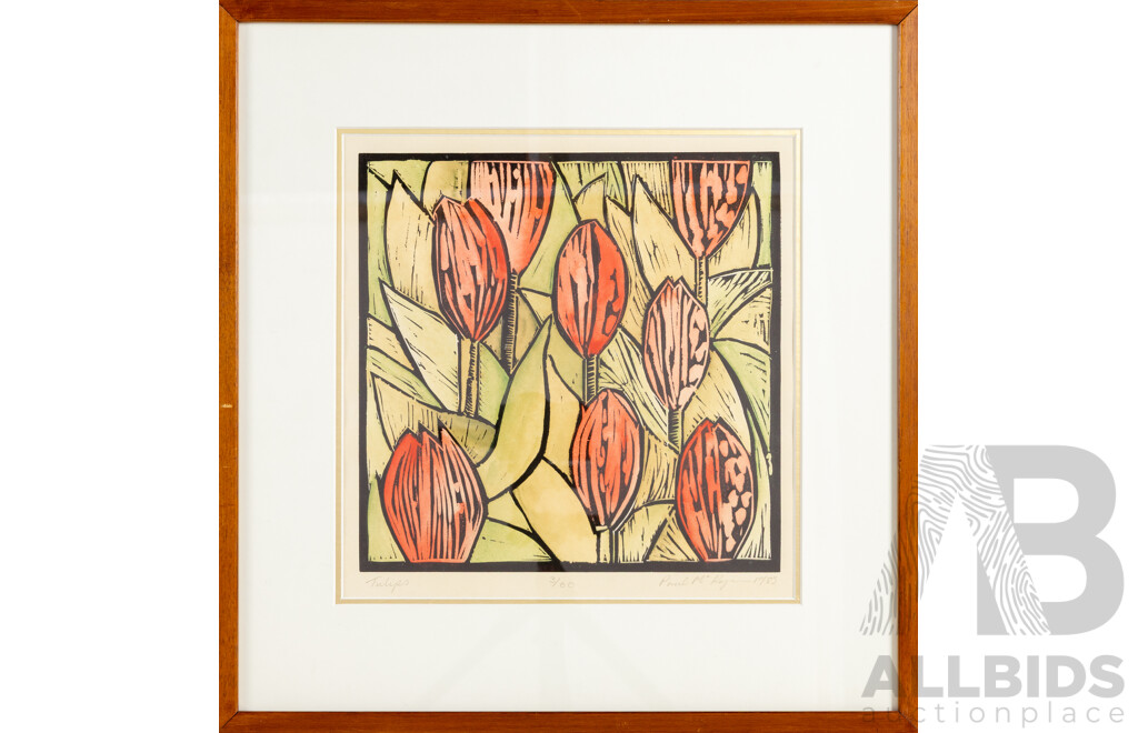 Paul McRyan, (20th Century, Australian), Iris Reticulata, Calla Lillys & Tulips, Wonderful Trio of Original Editioned and Signed Screenprints, 53 x 50 cm (frames) (3)