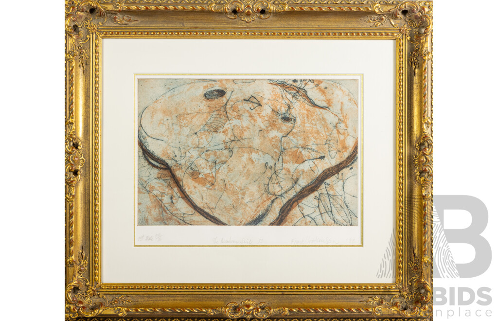 Franklin Hodgkinson AM, (20th Century, Australian, 1919-2001), Arnhem Suite II (1987), Signed & Editioned First State 13 of 14 Etching in Coloured Inks, 66 x 76 cm (frame)