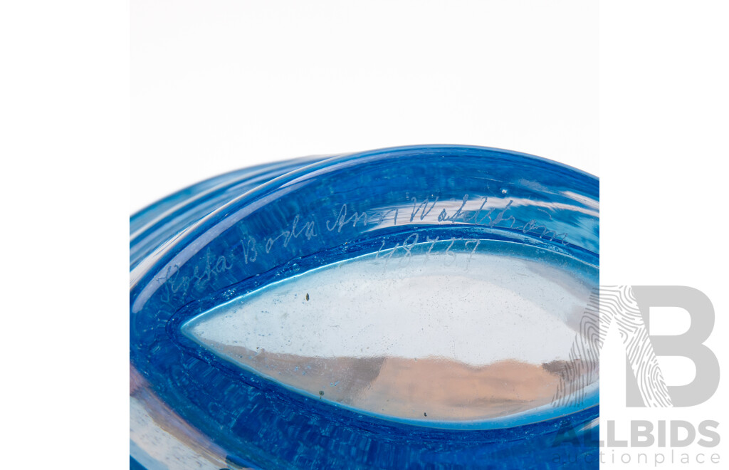 Ann Wahlstrom (20th Century, Swedish, 1957-), Stunning Kosta Boda Glass Vase, 20 cm (approx height)