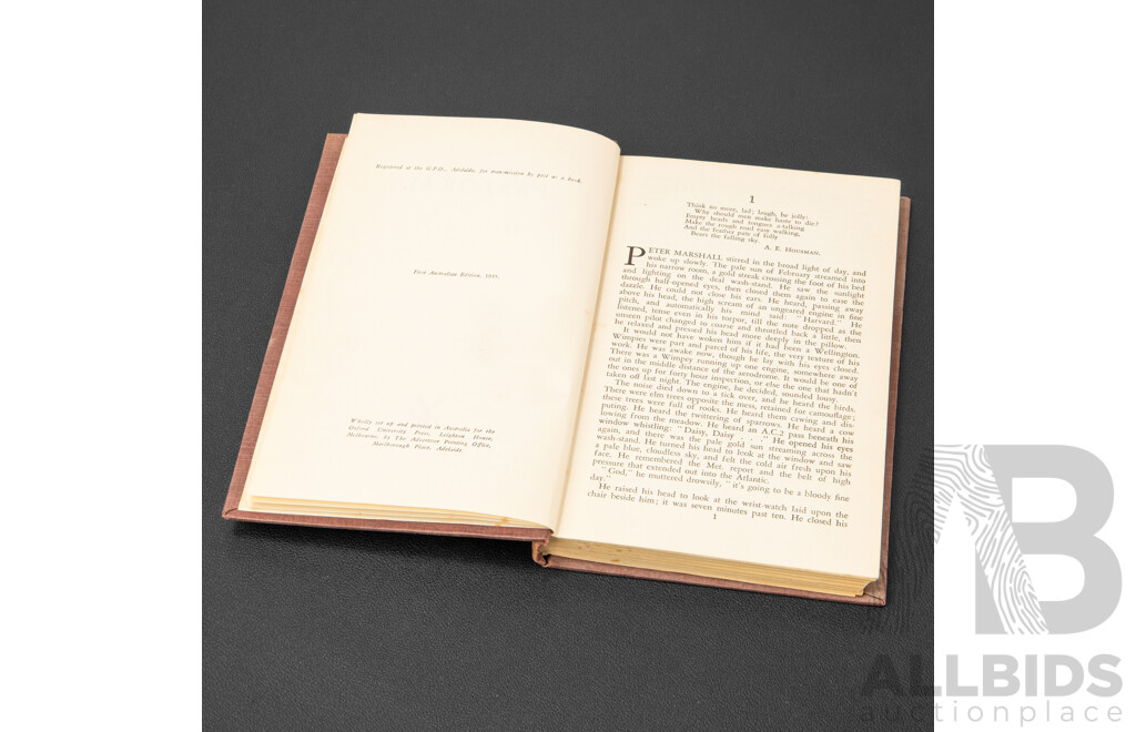Neil Shute (Norway), (20th Century, British-Born Australian, 1899-1960), Pastoral, First Australian Edition (1945) Hardback Book, Published by William Heinemann Ltd