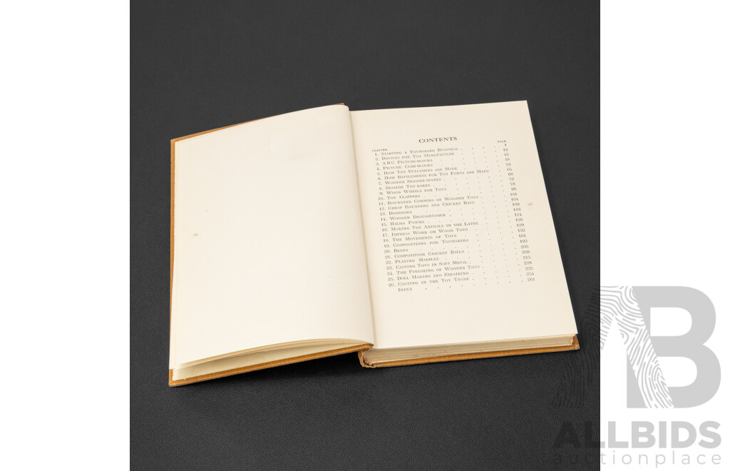 J. T Makinson (20th Century), Toy Manufacture, Hardcover Second Edition (Almost Antique) Book From Cassell's Workshop Series, (1929), Cassell and Company Ltd