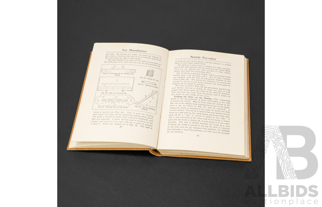 J. T Makinson (20th Century), Toy Manufacture, Hardcover Second Edition (Almost Antique) Book From Cassell's Workshop Series, (1929), Cassell and Company Ltd