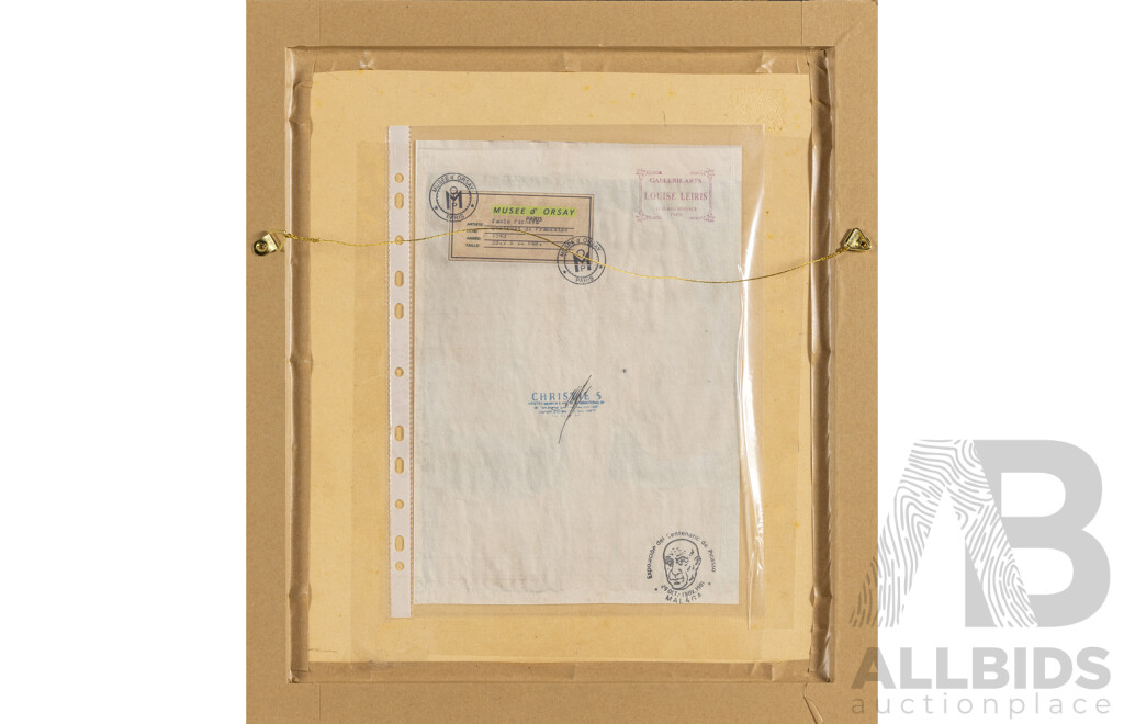 (After) Pablo Picasso (19/20th Centuries, Spanish-Born French, 1881-1973), Portrait De Francoise, Mixed Media on Paper After Original, 45H x 40W cm (frame)