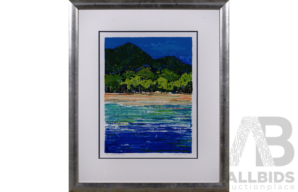 Greg Mallyon, (20th Century, Australian, 1954-), Daintree Coastline, Signed Artist's Proof Screenprint,  68 x 57 cm (frame)
