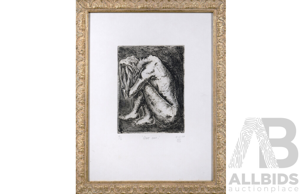 RG, (20th Century, Working c1990s), One Day, Limited Edition Signed Etching, 44 x 34 cm (frame)
