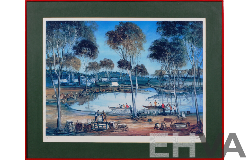 Pro Hart, (20th Century, Australian, 1928-2006), Landing Stones, Limited Edition Colour Giclee Print, Signed and Editioned in Pencil by Pro Hart, 45.5 X 61.5 Cm (image)
