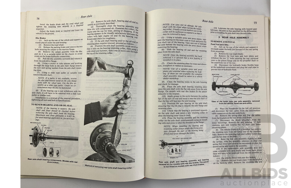 SP Murray Books Holden HX-HZ Workshop Manual and Gregory's Car Body Repairs