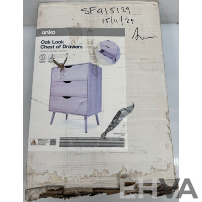 Anko Oak Look Chest of Drawers