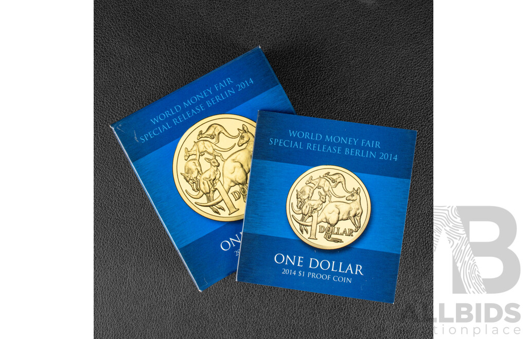 Australian RAM 2014 Proof One Dollar Coin, Berlin World Money Fair Special Release