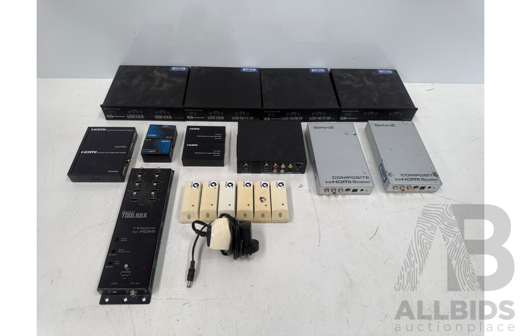 Assorted Audio & Visual Equipment - Crestron + DVIGear + Gefen Tv
