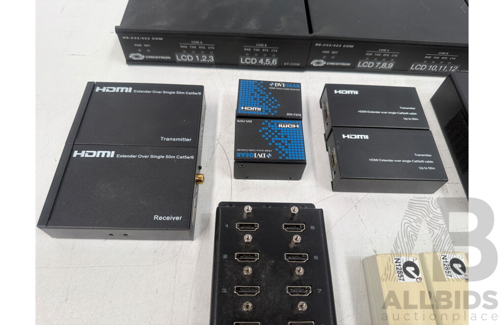 Assorted Audio & Visual Equipment - Crestron + DVIGear + Gefen Tv