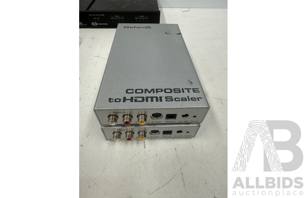 Assorted Audio & Visual Equipment - Crestron + DVIGear + Gefen Tv