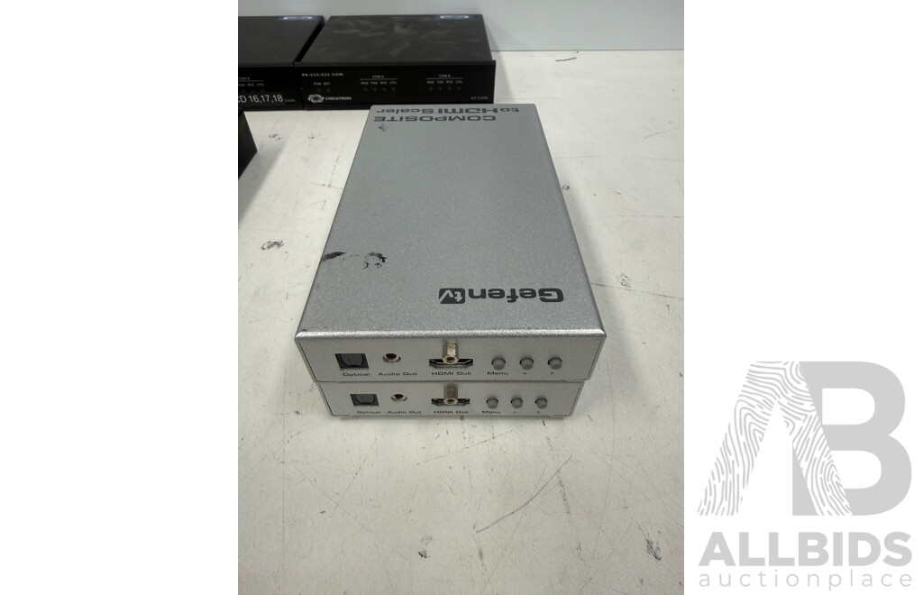 Assorted Audio & Visual Equipment - Crestron + DVIGear + Gefen Tv