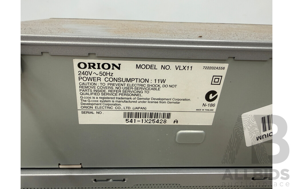 2x Sony Dvd Players + Orion VHS Player + Panasonic VHS/DVD Player Recorder