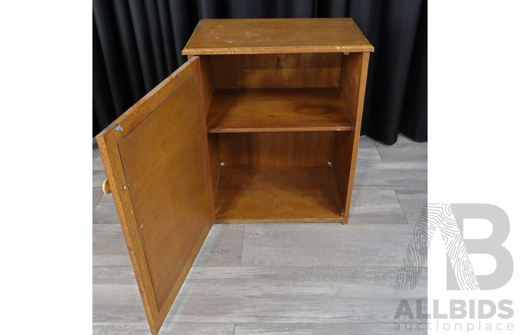 Pair of Ply Single Door Bedside Cabinets