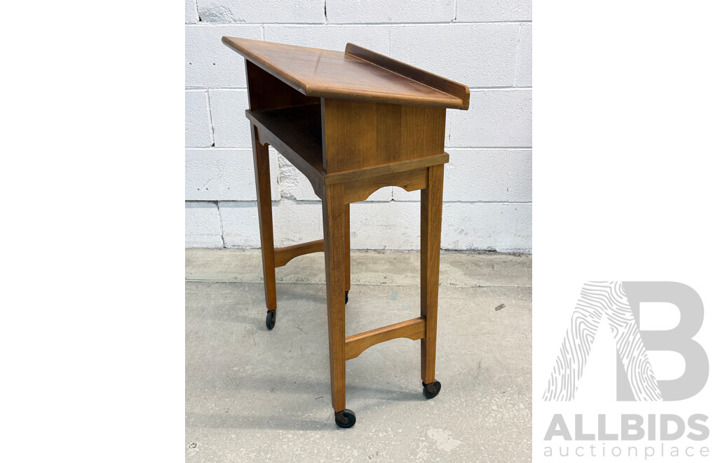 Vintage Timber Book Stand on Castors