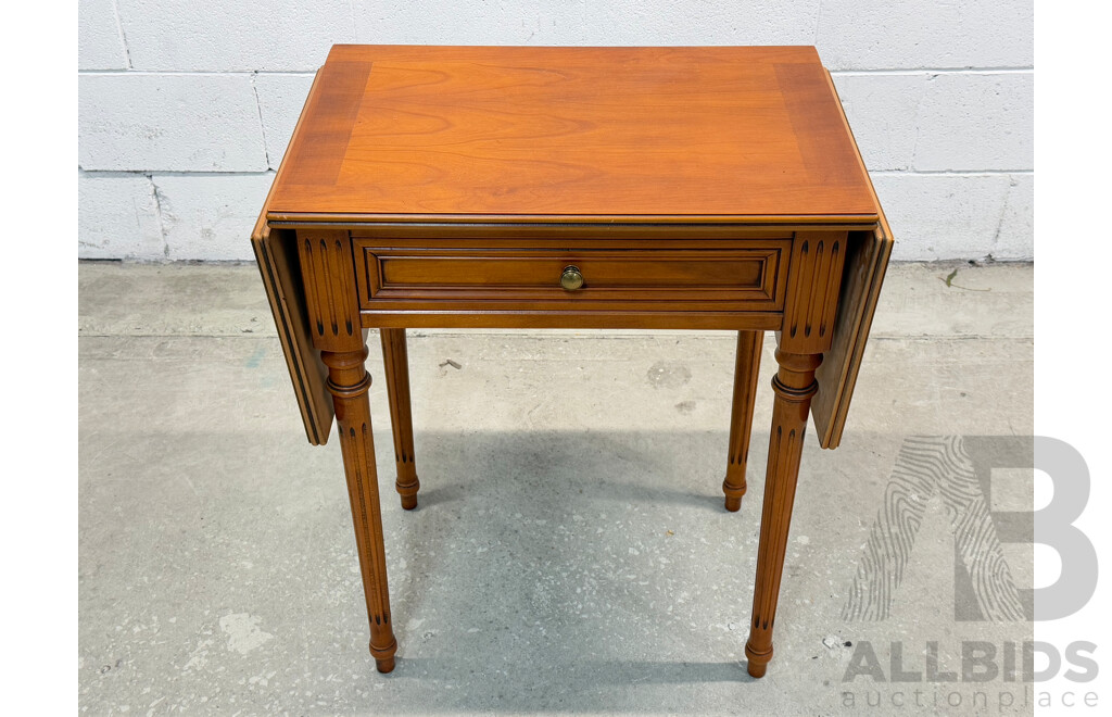 Reproduction Single Drawer Pembroke Side Table