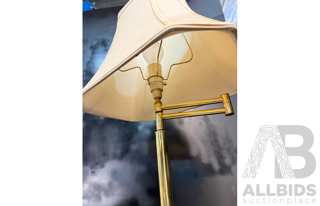 Collection of Four Brass Articulating Arm Table Lamps