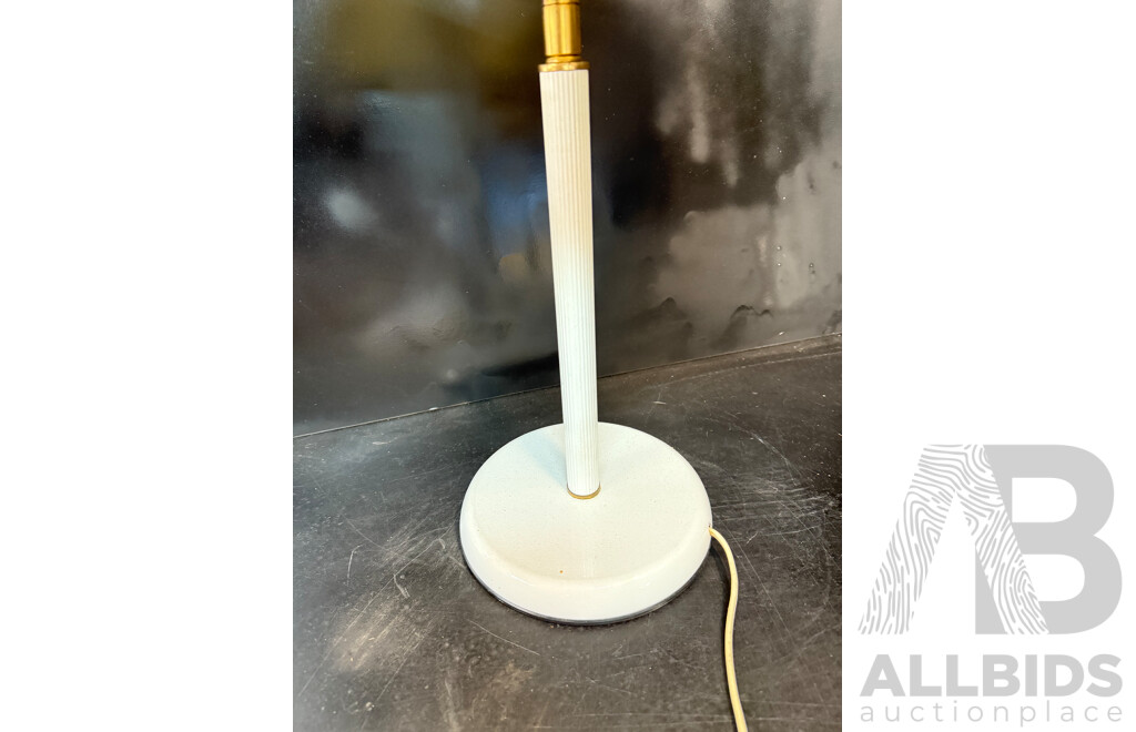 Collection of Four Brass Articulating Arm Table Lamps