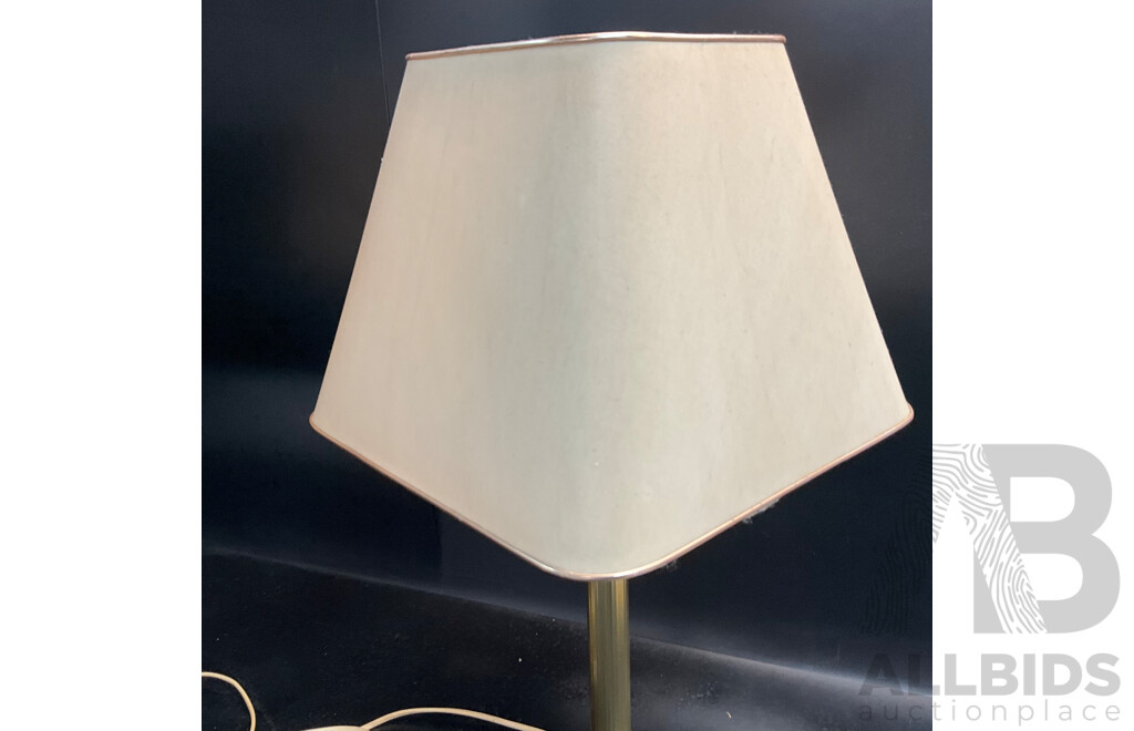 Collection of Three Brass Table Lamps