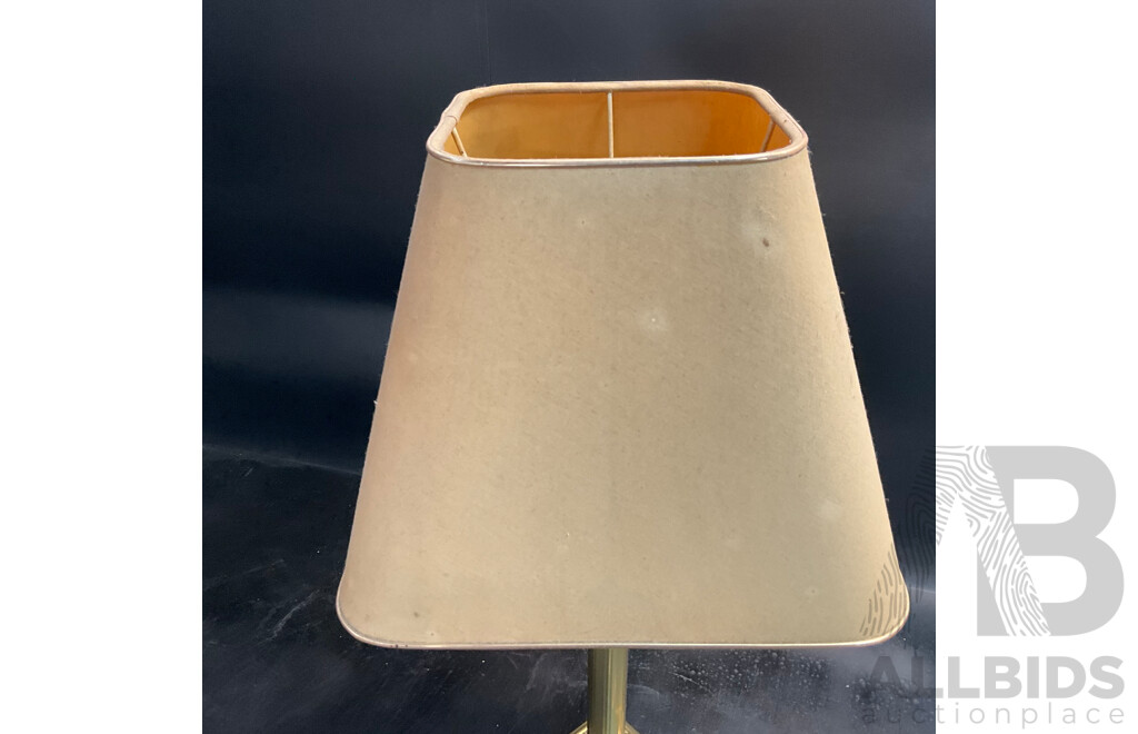 Collection of Three Brass Table Lamps