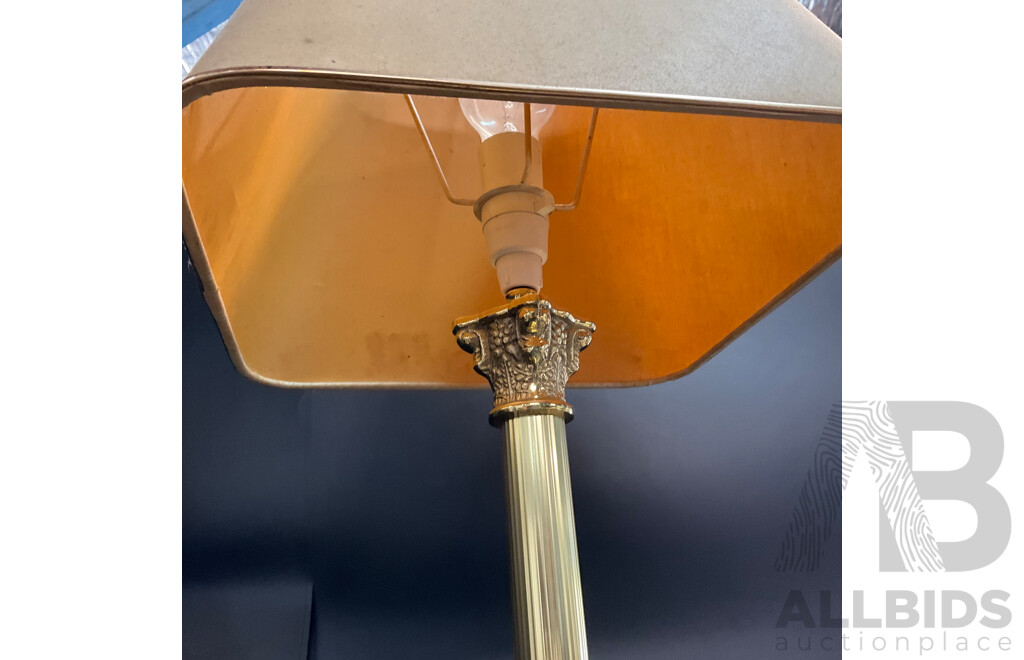 Collection of Three Brass Table Lamps