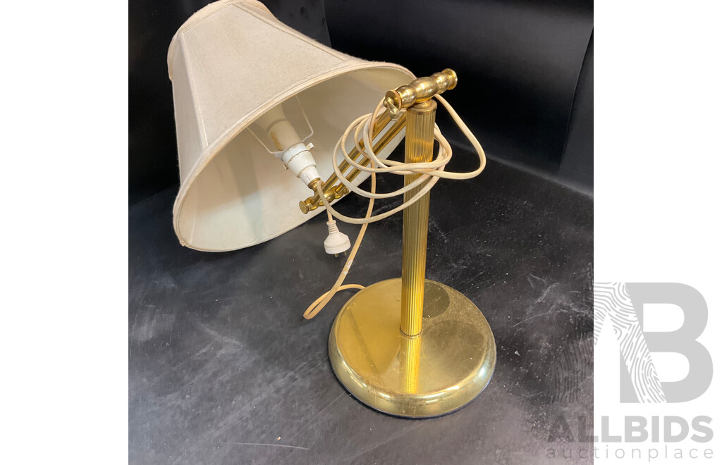 Collection of Three Brass Table Lamps