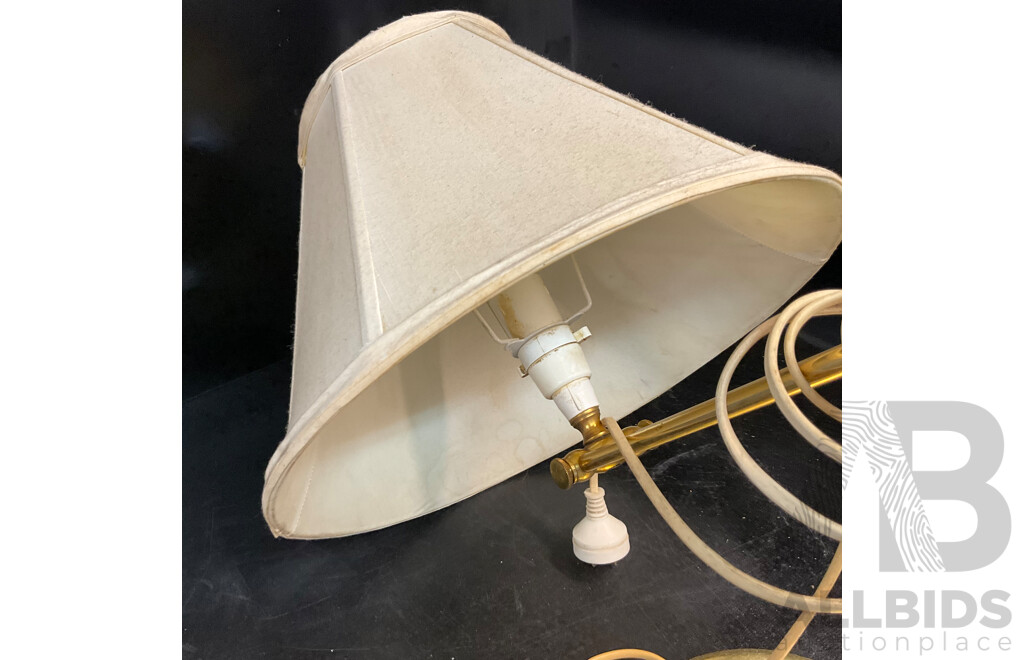 Collection of Three Brass Table Lamps