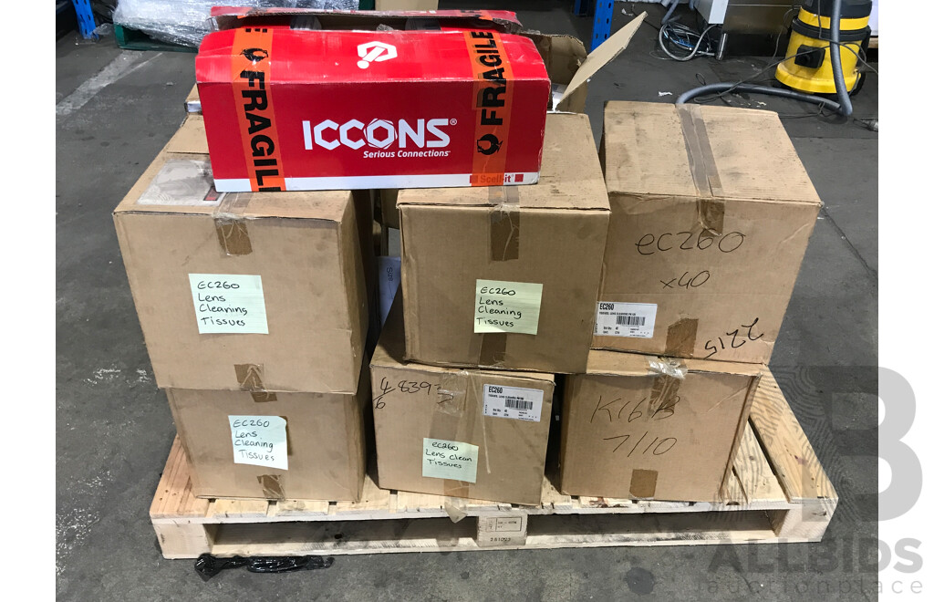 Pallet Lot of UniSafe Lens Cleaning Tissue (Boxes of 40pcs)