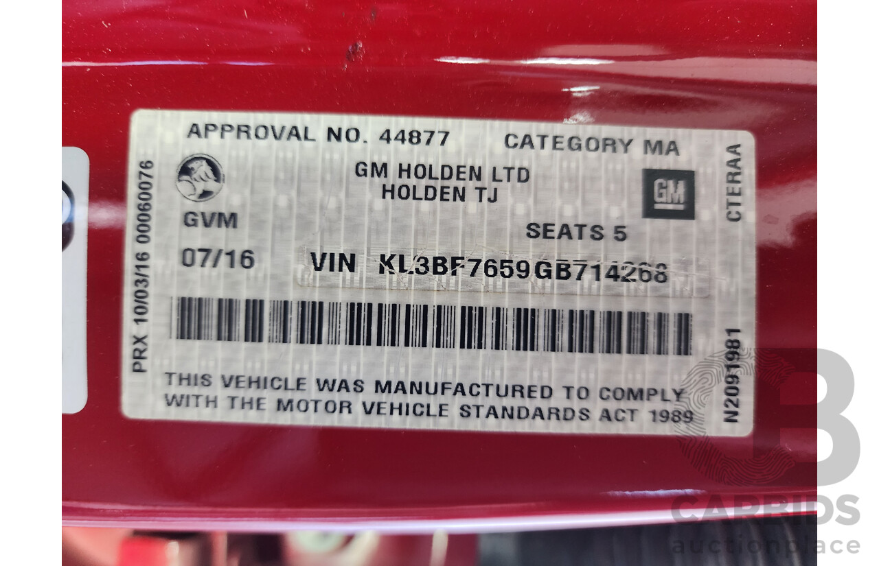 7/2016 Holden Trax LS Active TJ MY15 4d Wagon Red 1.8L