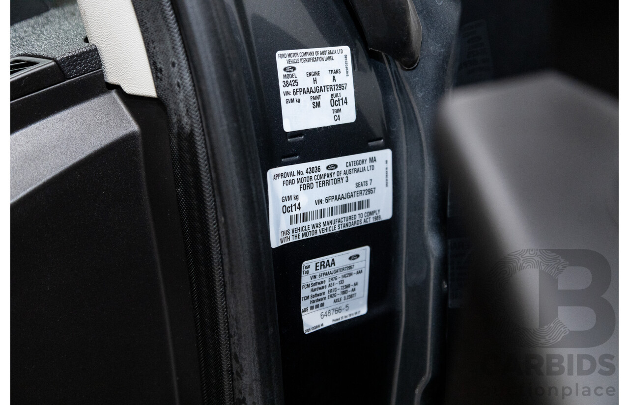 10/2014 Ford Territory TS (rwd) SZ MK2 4d Wagon Grey 4.0L